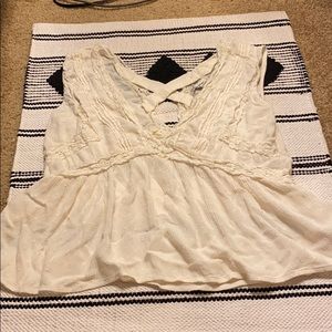 American Eagle lace cross back tank